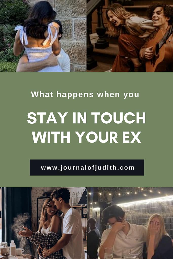 what happens when you stay in touch with your ex? graphic