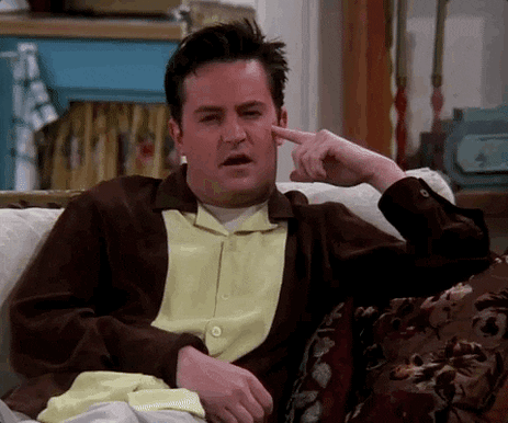 Friends Chandler Talking about sleep gif